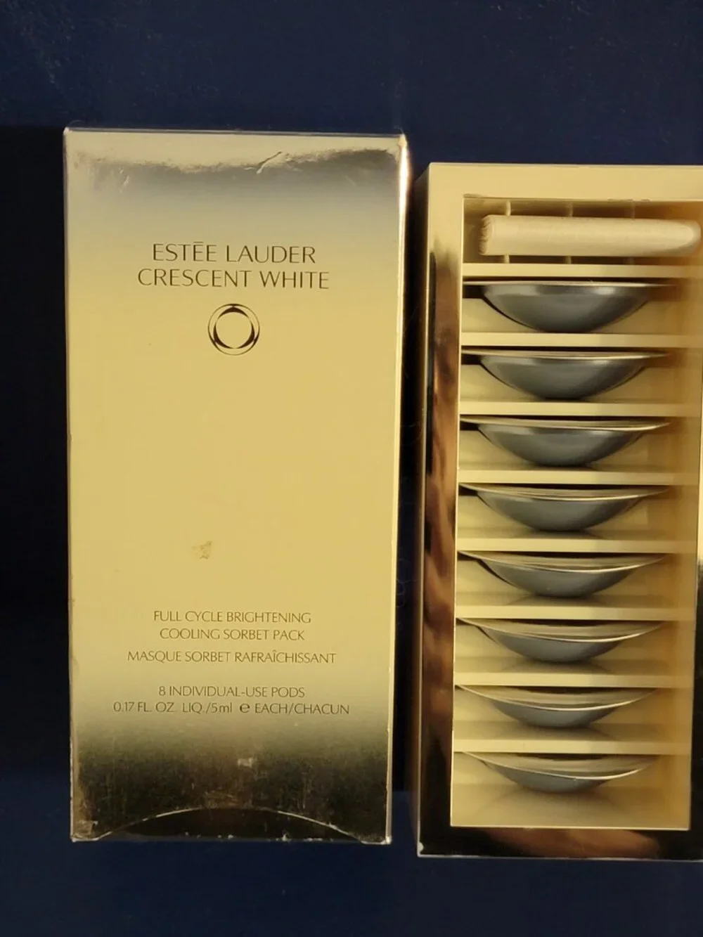 ESTEE LAUDER CRESCENT WHITE Full Cycle Brightening Cooling Sorbet Pack 8 Pods